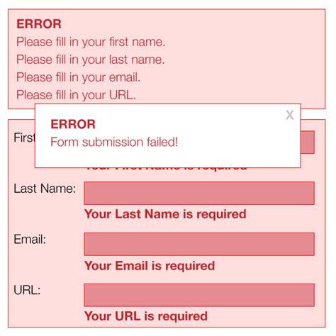 Multiple Error UI に対する画像結果