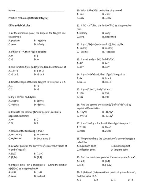 Easy Calculus Problems に対する画像結果