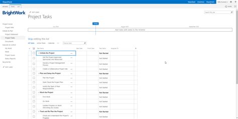 Toradh íomhá ar SharePoint Project Tracker Examples