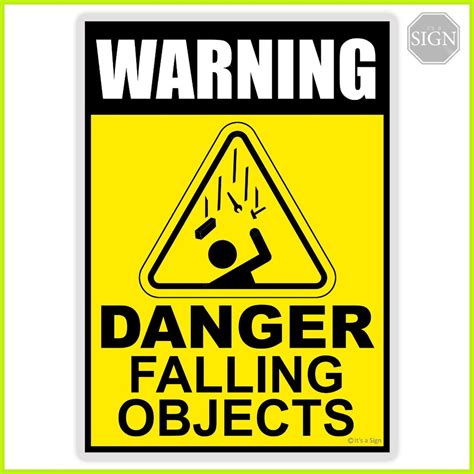 Toradh íomhá ar Falling Object Signage