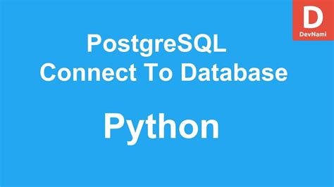 Image result for Python Connect PostgreSQL