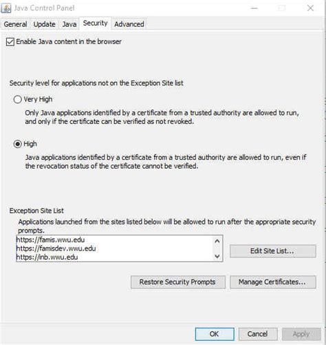 Image result for Java Exception Site List Error