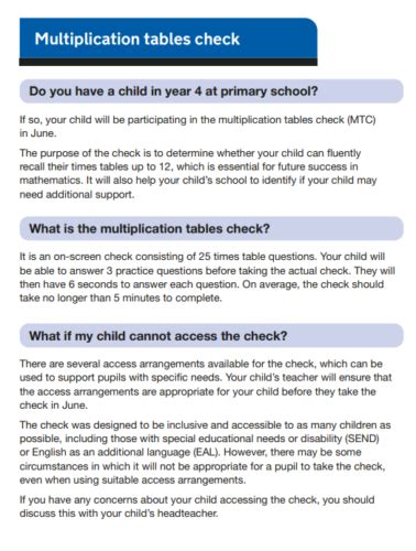 Image result for Statutory Multiplication Tables Check