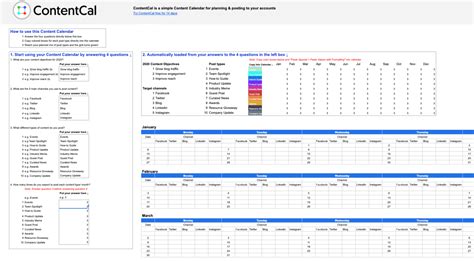 Content Marketing Templates & Tools in Google Sheets