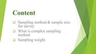 Image result for Complex Random Sampling Designs