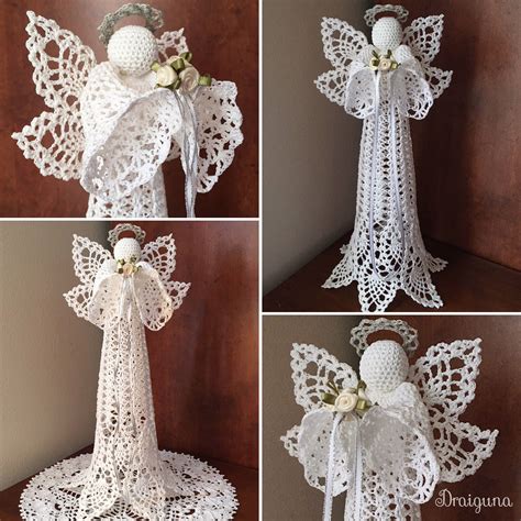 Downloadable Pattern for Crochet Tree Topper Angel に対する画像結果
