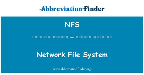 Toradh íomhá ar NFS Network File System Definition