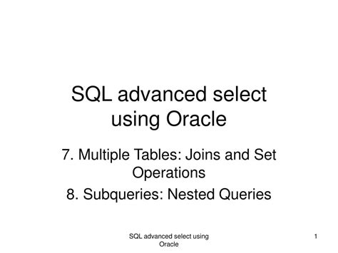 Advanced Select in SQL に対する画像結果