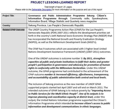 Toradh íomhá ar Project Management Institute Lessons Learned Template