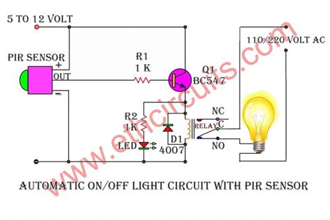 Image result for Simple LED Circuit with PIR Sensor