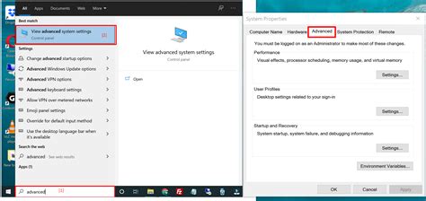 Advanced system settings Windows 10 に対する画像結果