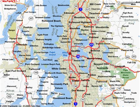 Image result for Seattle Area Map