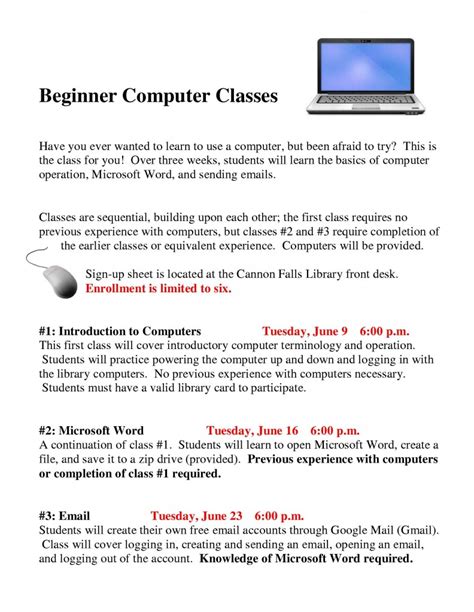 Image result for Beginner Computer Class