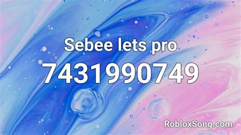 Image result for Let's Pro Sebee Roblox ID