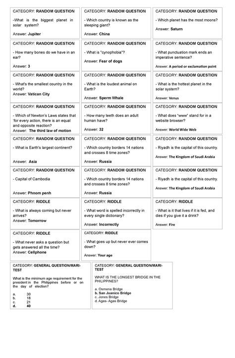 Image result for Random Questions Game