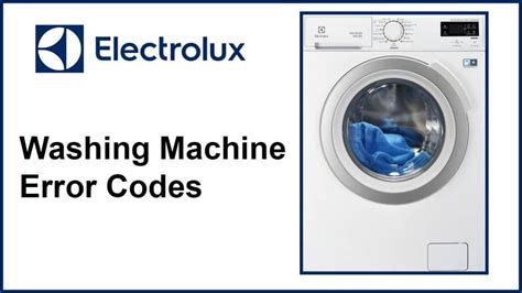 Image result for Electrolux Washing Machine Error Codes