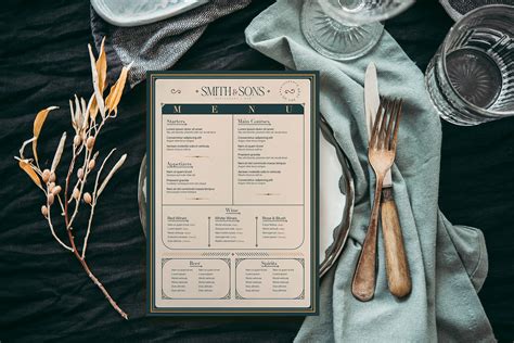 Fancy Restaurant Menu Horizontal に対する画像結果