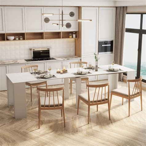 Afbeeldingsresultaten voor Expandable Wood Rectangular Dining Table