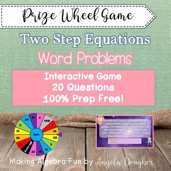 Image result for Two-Step Equations Word Math Problems Game