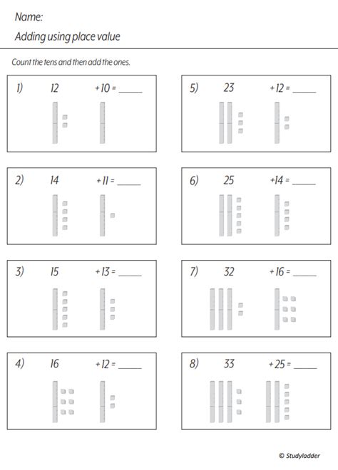 Image result for Place Value 2-Digit Addition Template