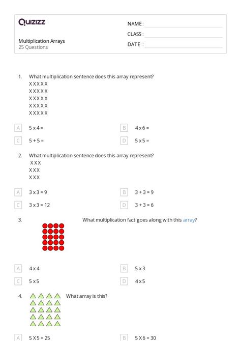 Image result for Multiplication Array Worksheets 3rd Grade