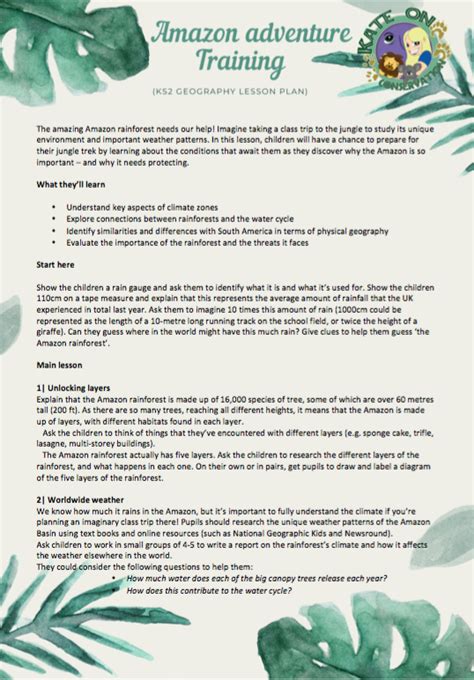 Afbeeldingsresultaten voor Key Stage 2 Lesson Plan