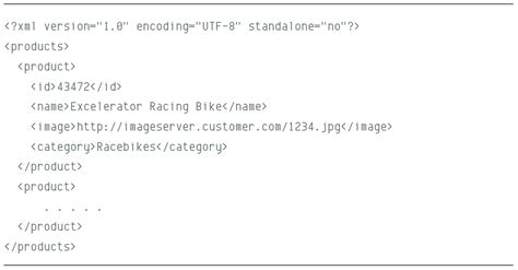 Image result for Product XML Example