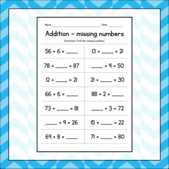 Image result for Missing Digit Addition Worksheets
