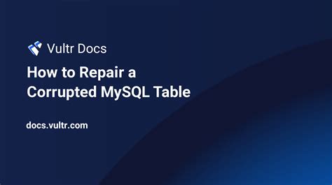 Toradh íomhá ar How to Repair MySQL