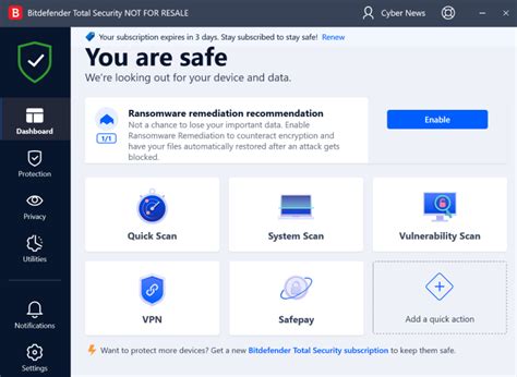 Image result for Bitdefender Taskbar