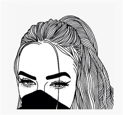 Toradh íomhá ar Line Drawing Girl Abstract