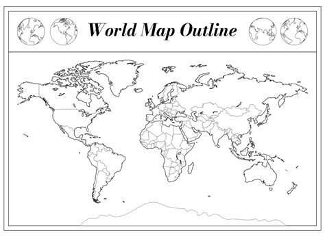 Image result for Simple World Map Outline Printable