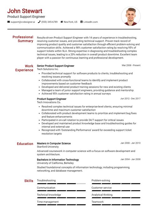 Image result for Support Engineer Resume Examples