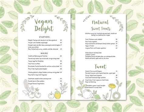 Simple Menu Card Design Plant-Based に対する画像結果