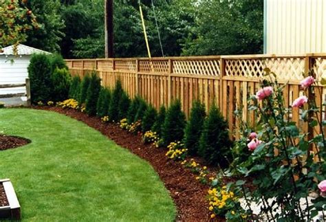 Image result for Privacy Fence Landscaping