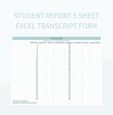 Afbeeldingsresultaten voor Transcript Template Excel Free
