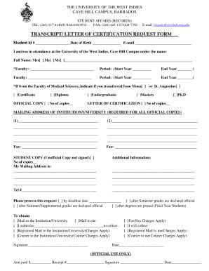 Image result for UWI Transcript