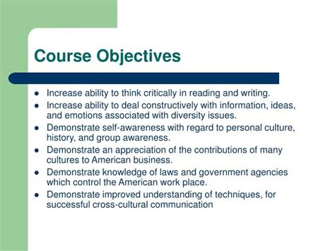 Image result for Course Objectives Examples