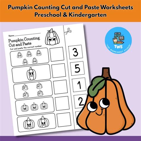 Addition Cut and Paste Pumpkin Worksheet に対する画像結果
