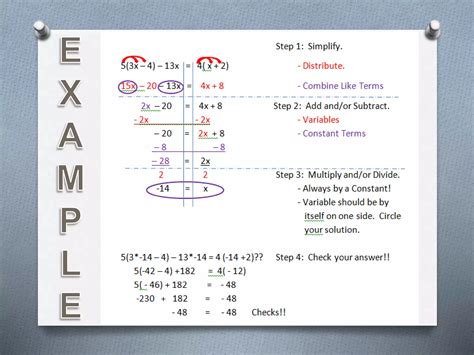 Image result for Multi-Step Equations Slide Example