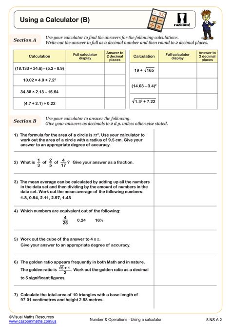 Image result for Math Calculator Worksheet Grade 12
