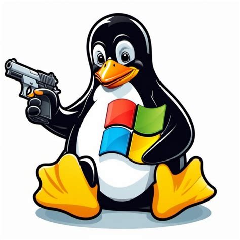 Image result for Linux Penguin Windows Logo