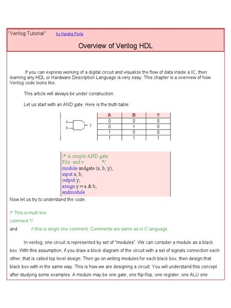Toradh íomhá ar Verilog Tutorial PDF