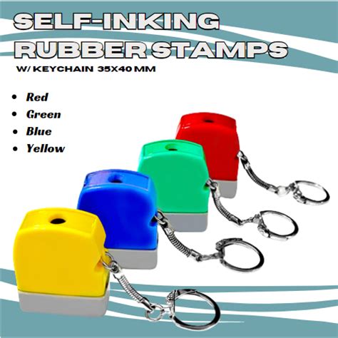 Image result for Key Ring in Color Self-Inking Stamp