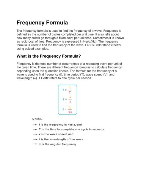 Image result for Frequency Formula Math