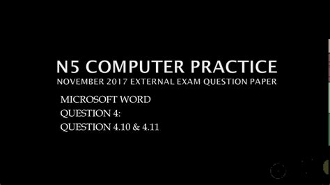 Computer Practice N5 Question Paper에 대한 이미지 결과