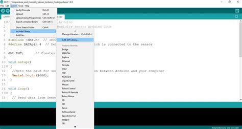 How to Install DHT Library in Arduino に対する画像結果
