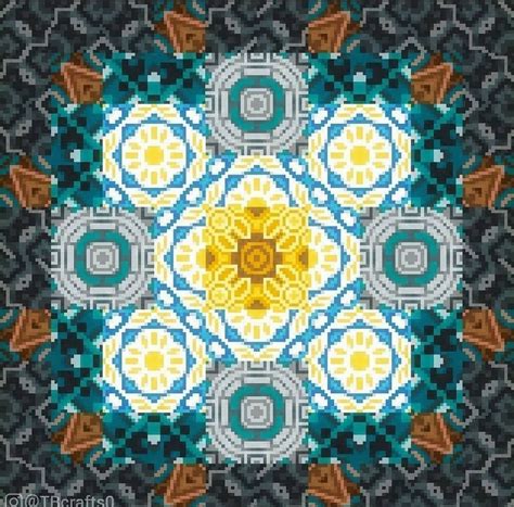 Toradh íomhá ar Minecraft Floor Flower Pattern