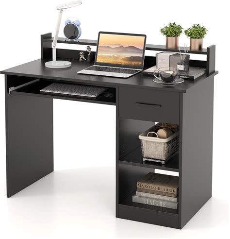 Image result for Small Computer Desk with Keyboard Tray