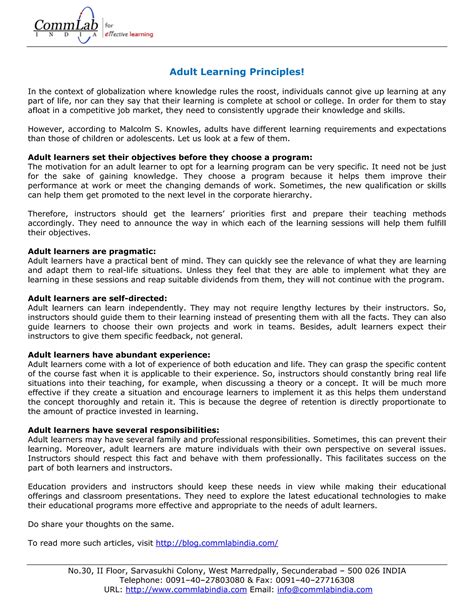 Image result for Adult Learning Principles Command Respect